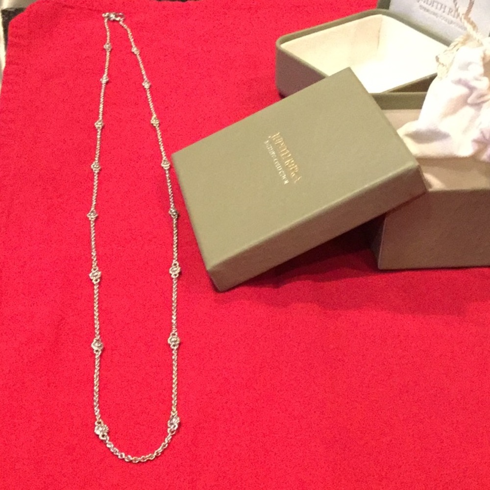 Judith Ripka sterling silver diamonique necklace.